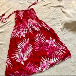 Hawaiian Print Convertible Bathing Suit Cover Up